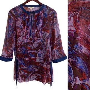 ELLA MOSS Top Blouse Silk Sheer Camisole Sz XS
